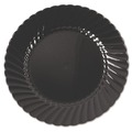 Plates | WNA WNA CW6180BK Classicware 6 in. Plastic Plates - Black (18 Packs/Carton, 10/Pack) image number 0