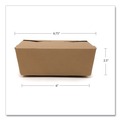 Food Containers & Lids | SCT SCH 0733 ChampPak 7.75 in. x 5.5 in. x 2.5 in. #3 Carryout Boxes - Kraft (200/Carton) image number 3