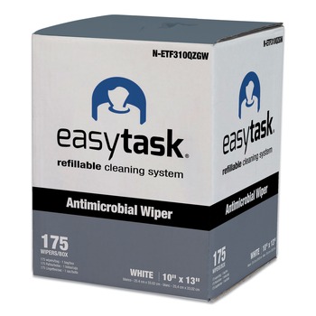 SANITIZING WIPES | HOSPECO NETF310QZGW 10 in. x 13 in. 1-Ply Quarterfold Easy Task F310 Wiper - White