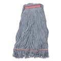 Mop Heads | Carlisle 369423B14 43 x 6 x 3 Looped-End Cotton Mop - Medium/Red image number 0