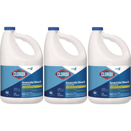Bleach | Clorox 30966 121 oz. Bottle Regular Concentrated Germicidal Bleach (3/Carton) image number 0
