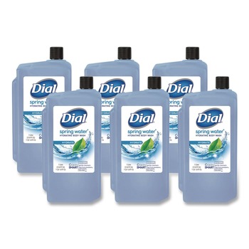 PERSONAL SHAMPOOS CONDITIONERS AND BODY WASHES | Dial Professional 4031 1 Liter Body Wash Refill - Spring Water Scent (8/Carton)