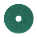 Floor Pads-Stripping | Boardwalk BWK4016GRE 16 in. Diameter Heavy-Duty Scrubbing Floor Pads - Green (5/Carton) image number 1