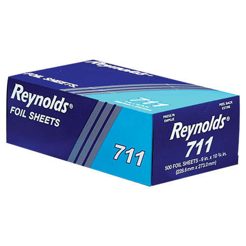 Foil Wraps | Reynolds Wrap 000000000000000711 9 in. x 10.75 in. Pop-Up Interfolded Aluminum Foil Sheets (3000/Carton) image number 0