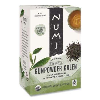 Numi 10109 1.27 oz. Organic Teas and Teasans - Gunpowder Green (18/Box)