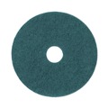 Floor Pads-Stripping | Boardwalk BWK4017GRE 17 in. Diameter Heavy-Duty Scrubbing Floor Pads - Green (5/Carton) image number 1