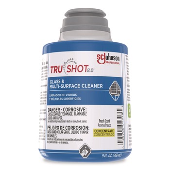 ALL PURPOSE CLEANERS AND DEGREASERS | SC Johnson 379846 TruShot 2.0 Glass and Multisurface Cleaner Fresh Scent 9 oz Cartridge (4/Carton)