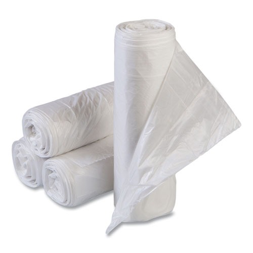 Drawstring & Kitchen Bags | Inteplast Group DTS2838N Draw-Tuff International Draw-Tape 1 mil. 23 gal. Can Liners - Natural (6/Carton) image number 0