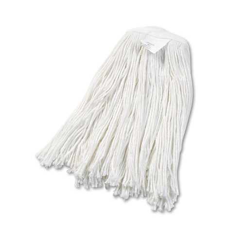 Mop Heads | Boardwalk BWK2020REA #20 Cut-End Rayon Wet Mop Head - White image number 0