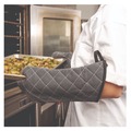 Oven Mitts, Pan Grabbers & Pot Holders | San Jamar 800FG17-BK 17 in. WebGuard Plus Fabric Bestguard Oven Mitt - Black (1-Pair) image number 5