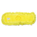 Mop Heads | Rubbermaid Commercial FGJ15300YL00 24 in. Trapper Commercial Looped-End Launderable Dust Mop - Yellow image number 0