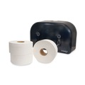 Toilet Tissue Dispensers | Morcon Paper VT1003 Valay 9.75 in. x 15.87 in. x 5.25 in. Two Rolls Mini Jumbo Bath Tissue Dispenser - Black image number 1