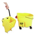 Buckets & Wringers | Rubbermaid Commercial FG618688YEL 44 qt. WaveBrake 2.0 Side-Press Plastic Bucket/Wringer Combos - Yellow image number 4