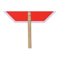 Signs & Sign Holders | Tatco 17520 18 in. Red/White Face White Graphics Handheld Stop Sign image number 2