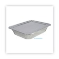 Steam Table Parts | Boardwalk BWKLIDSTEAMHF 10.5 in. x 12.81 in. x 0.63 in. Aluminum Steam Table Pan Lids (100/Carton) image number 4