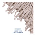 Mops | Boardwalk BWKCD50016S #16 White Cotton Head 50 in. Wood Handle Cotton Deck Mop (12/Carton) image number 7