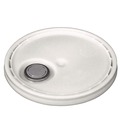 Buckets & Wringers | Impact 5515 11.25 in. Diameter 5 Gallon Polyethylene Utility Bucket with Lid - White image number 3