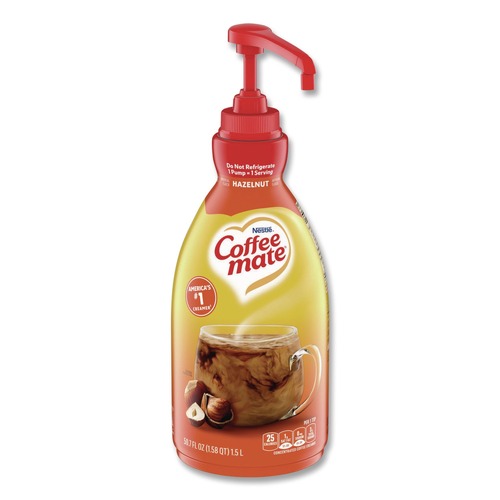 Creamers | Coffee-Mate 12039865 1500 mL Pump Bottle Hazelnut Liquid Coffee Creamer image number 0