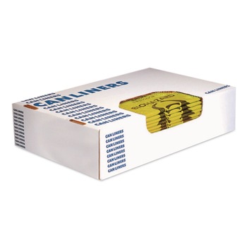 Heritage A6043PY 30 in. x 43 in. 30 gal. 1.3 mil Healthcare Biohazard Printed Can Liners - Yellow (200/Carton)