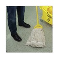 Mop Heads | Boardwalk BWK432C 32 oz. Pro Loop Web/Tailband Premium Standard Mop Head - White (12/Carton) image number 3