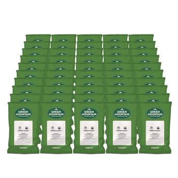 BREAKROOM | Green Mountain Coffee 5000052530 2.2 oz. Coffee Fraction Packs - French Roast (50/Carton)
