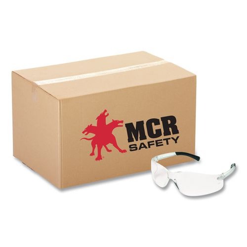 Eye Protection | MCR Safety BK110 BearKat Wraparound Safety Glasses - Black Frame/Clear Lens (12/Box) image number 0