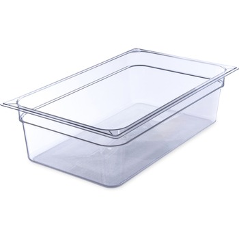  | Carlisle 10202B07 19.4 qt 12.5 in. x 20.75 in. x 6 in. StorPlus Polycarbonate Food Pan - Clear