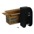 Toilet Tissue Dispensers | Georgia Pacific Professional 56790A 14.06 in. x 6.69 in. x 8.19 in. Compact Vertical 2-Roll Coreless Tissue Dispenser - Black (1/Carton) image number 3