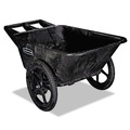 Wagons and Wheelbarrows | Rubbermaid Commercial FG564200BLA 32.75 in. x 58 in. x 28.25 in. 300 lbs. Capacity Big Wheel Agriculture Wheelbarrow - Black image number 0
