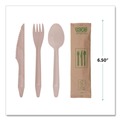 Cutlery Kits | Eco-Products EP-S215 General Purpose Fork/Knife/Napkin/Spoon Wood Cutlery - Natural (500/Carton) image number 4