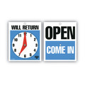 Business & Erasable-Surface Signage | Cosco 098010 5 in. x 6 in. Will Return Later Sign - Blue image number 0