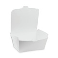 Food Containers & Lids | Pactiv Corp. NOB03W 66 oz 6.5 x 4.5 x 3.25 EarthChoice OneBox Paper Box - White (160/Carton) image number 1