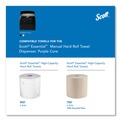 Towel Dispensers | Scott 46253 Essential 13.06 in. x 11 in. x 16.94 in. Manual Hard Roll Towel Dispenser - Black (1/Carton) image number 8