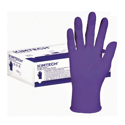 Exam & Surgical Gloves | Ansell KCC 55080 6 mil Thick 9.5 in. Long Powder-Free PURPLE NITRILE Exam Gloves - Extra Small, Purple (100/Box) image number 0