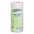 Perforated Roll & Hand Towels | Marcal PRO MAC 630 11 in. x 9 in. 2-Ply 100 Percent Premium Recycled Kitchen Roll Towels - White (30/Carton) image number 1