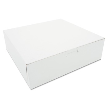 SCT SCH 0971 10 in. x 10 in. x 3 in. Bakery Boxes - White (200/Carton)