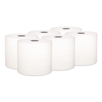 PRODUCTS | Kleenex 25639 7.5 in. x 700 ft. 1-Ply Hard Roll Paper Towels with Premium Absorbency Pockets - White (6/Carton)