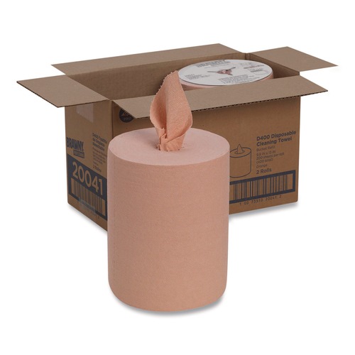 Cleaning Cloths & Wipes | Georgia-Pacific 20041 10 in. x 13 in. 1-Ply Medium-Duty Wiper Refill - Unscented, Orange (2 Rolls/Carton) image number 0