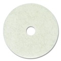 Floor Pads-Cleaning, Buffing & Polishing | Boardwalk BWK4017NAT 17 in. Diameter Natural Burnishing Floor Pads - White (5/Carton) image number 1