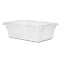 Food Storage Containers & Lids | Rubbermaid Commercial FG330900CLR 3.5 Gallon Capacity 18 in. x 12 in. x 6 in. Food Tote Box - Clear image number 1