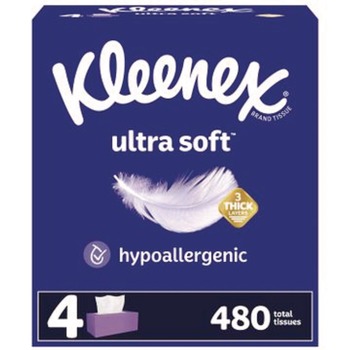 Kleenex 54315 Ultra Soft 3-Ply Facial Tissue - White (6/Carton)