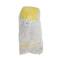 Mop Heads | Boardwalk BWK501WH 5 in. Headband Cotton/Synthetic Super Loop Wet Mop Head - Small, White (12/Carton) image number 1