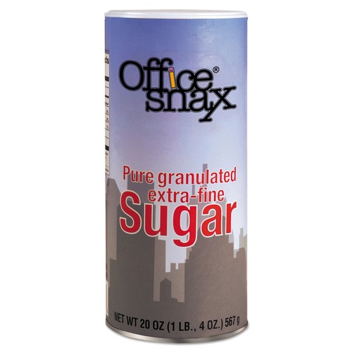 Sweeteners | Office Snax 00019CT 20 oz. Reclosable Canister Of Sugar (24/Carton) image number 0
