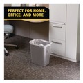 Indoor Waste Receptacles | Rubbermaid Commercial FG295600GRAY 7-Gallon Rectangular Deskside Wastebasket - Gray image number 4