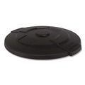 Waste Receptacle Lids | Suncast Commercial TCU44GLIDD Utility Trash Can Lid for 44 gal Trash Can, 24.88-in Diameter x 3-in, Black image number 0