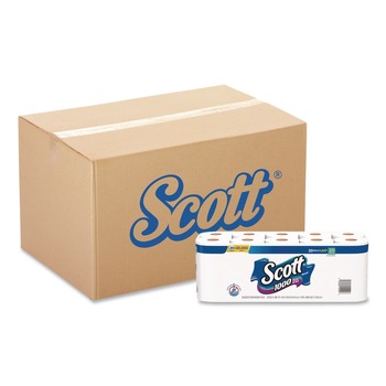 Scott 20032 1000 1-Ply Septic-Safe Bathroom Tissue - White (2/Carton)