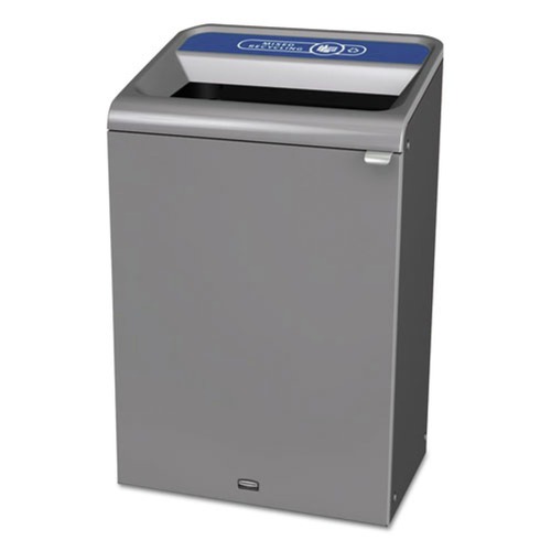 Indoor Waste Receptacles | Rubbermaid Commercial 1961629 33 Gallon Configure 1 Stream Mixed Recycling Waste Receptacle - Gray image number 0