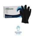 Food Service Disposable & Single Use Gloves | Boardwalk 396SBXA 4.4 mil Disposable General-Purpose Powder-Free Nitrile Gloves - Small, Black (100/Box) image number 4