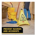 Signs | Rubbermaid Commercial FG9S0100YEL 3-Sided Fabric 21 in. x 21 in. x 30 in. Multilingual Pop-Up Wer Floor Safety Cone - Yellow image number 5