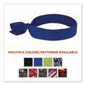 Head & Face Protection | Ergodyne 12307 Chill-Its 6700 One Size Fits Most Cooling Bandana Polymer Tie Headband - Solid Blue image number 4